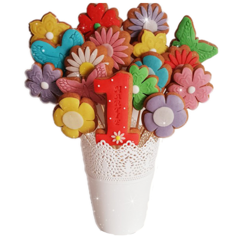 Buchet de flori din turta dulce 1 Martie